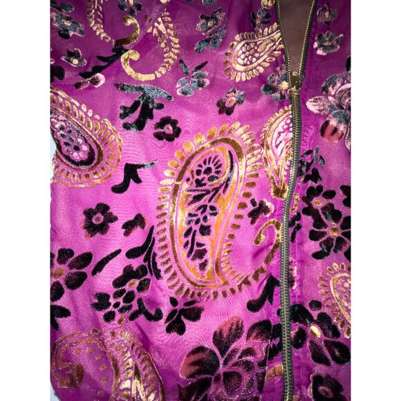 Fashion Nova Purple Brocade Jacket - Size S - Fully Lined & Gorgeous - Picture 5 of 11